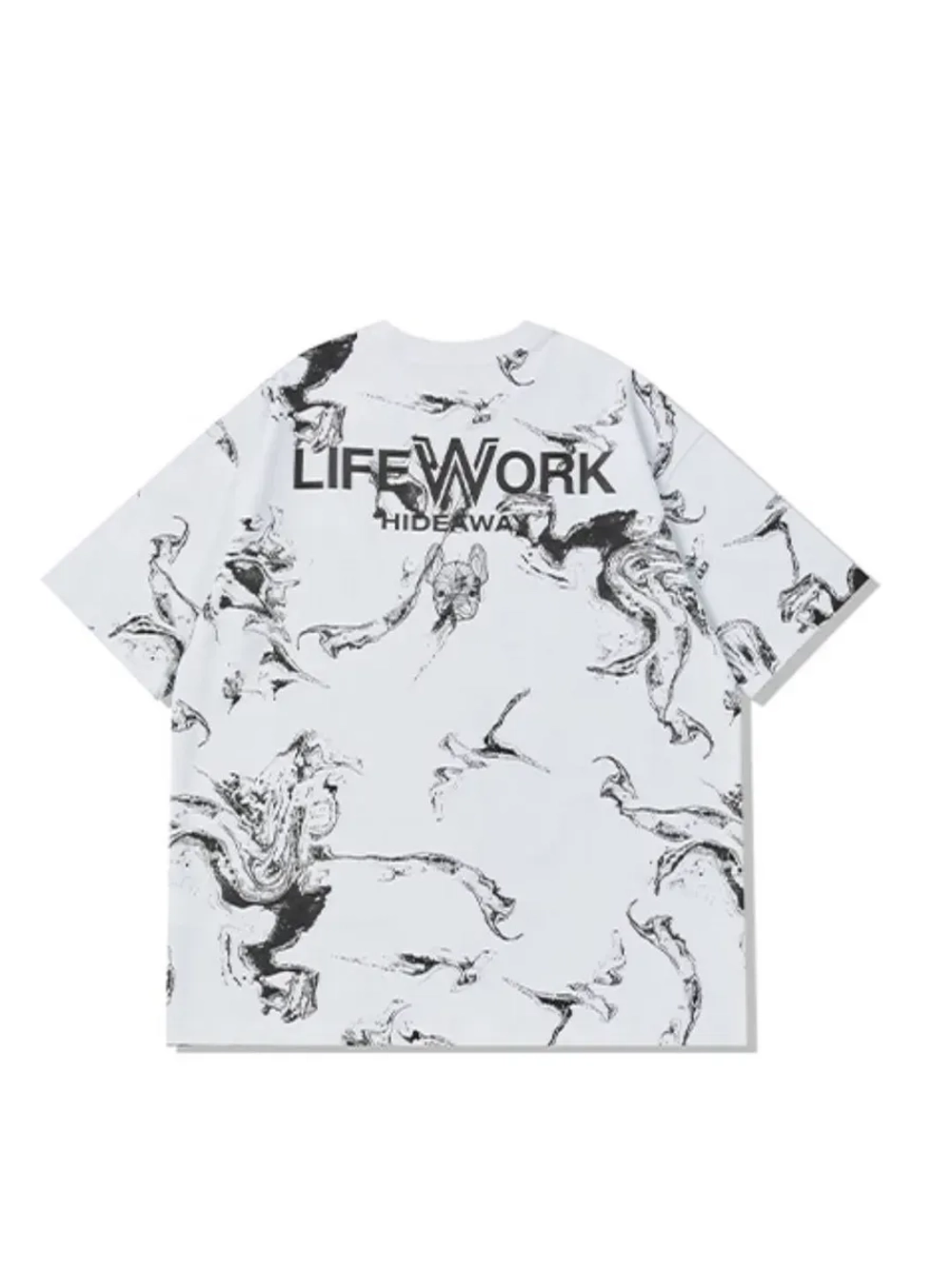 Футболка с принтом "мрамор"