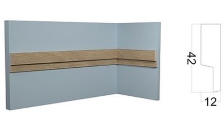 Молдинг Контур окрашенный стартовый, 42x12 мм