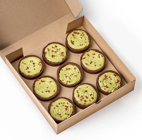 Тарталетка фисташковая с малиной 90гр х9шт/упак Десертные истории плюс