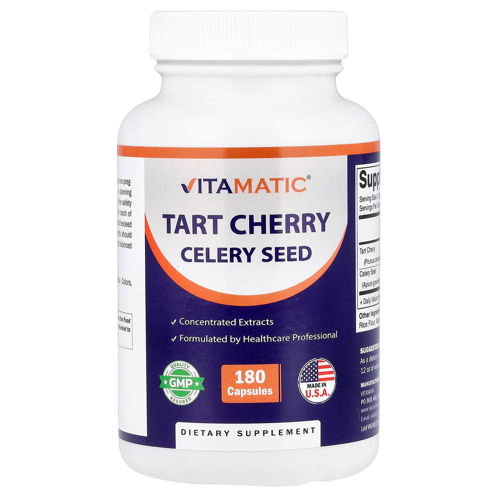 Vitamatic, семена вишни и сельдерея, 180 капсул