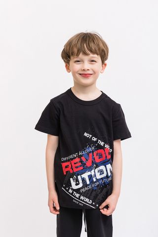 063_БК25 Футболка кор.рукав д/м, чёрный