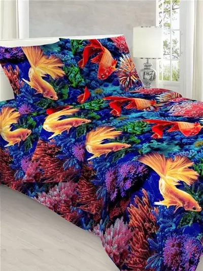 Комплект постельного белья 1,5 сп из Бязи 125 гр. (100% хлопок) с нав 70*70 (1 шт) ромашки, сирень