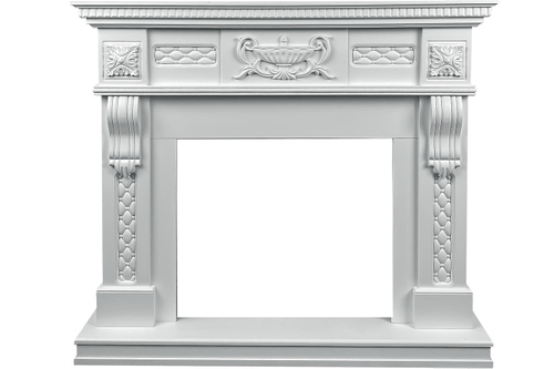 Каминокомплект Corsica - Матовый белый (Высота 1110мм) с очагом Jupiter FX New