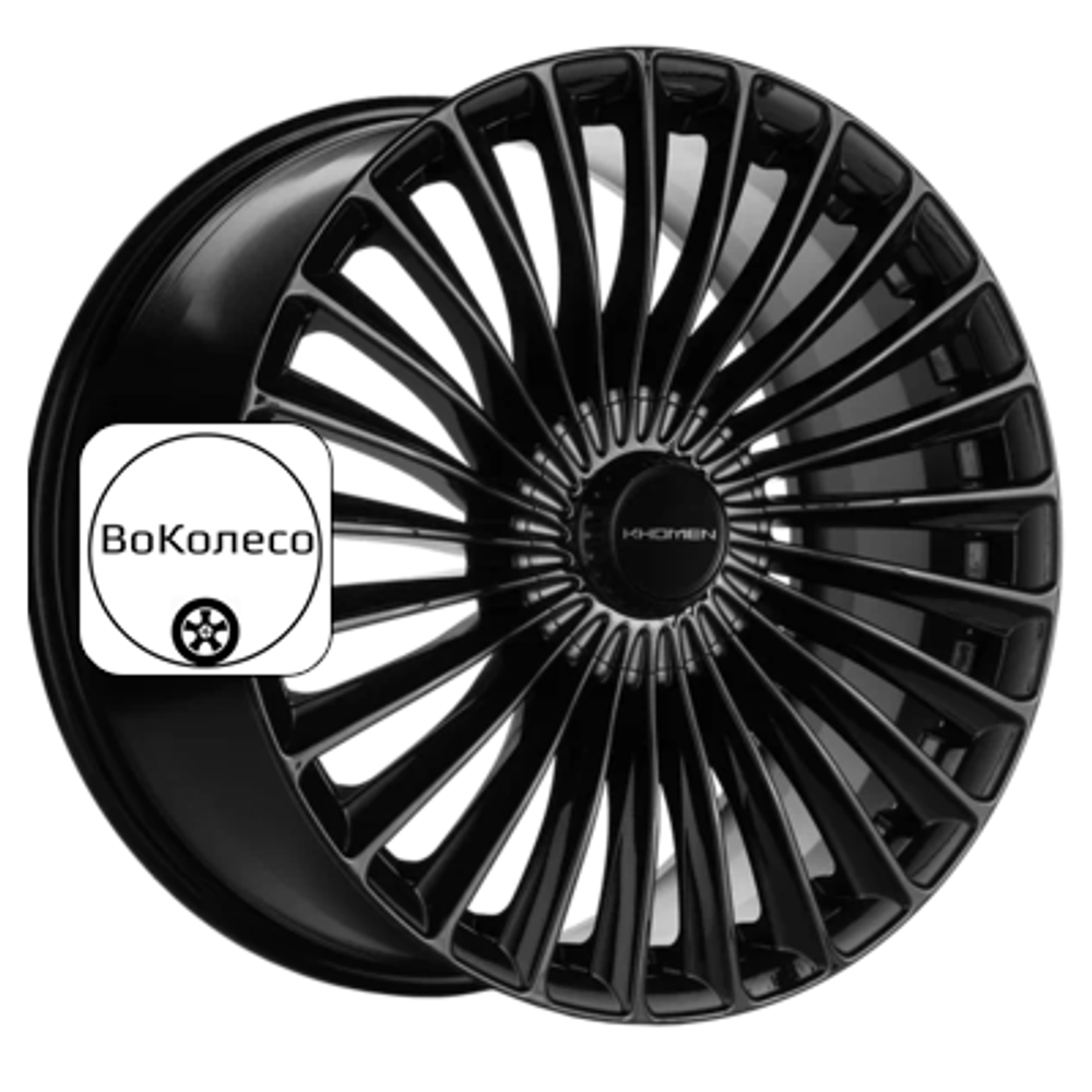 9,5x20/5x112 ET38 D66,6 KHW2008 (Mercedes Rear) Black Khomen Wheels