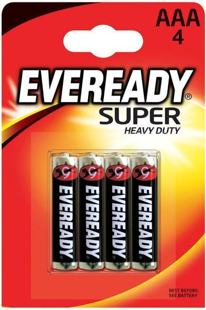 Батарейки EVEREADY SUPER R03 типа AAA - 4 шт.