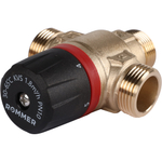 Клапан термостатический смесительный ROMMER - 3/4" (НР/НР, 30-65°C, Kvs 1.8, T-смешивание)