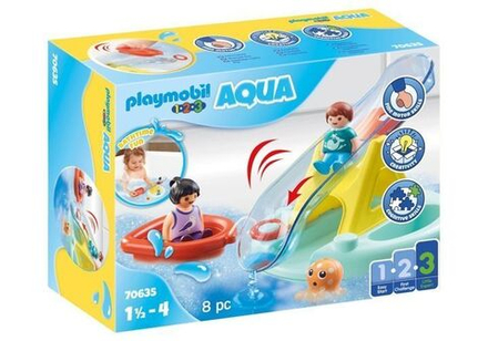 Конструктор Playmobil 1.2.3 Aqua Плавучий остров с горкой 70635