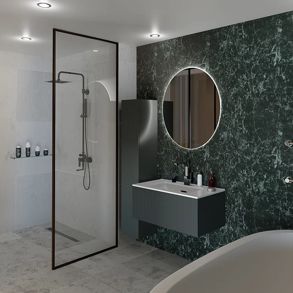 Тумба с раковиной LA FENICE TERRA Grigio 60 серая
