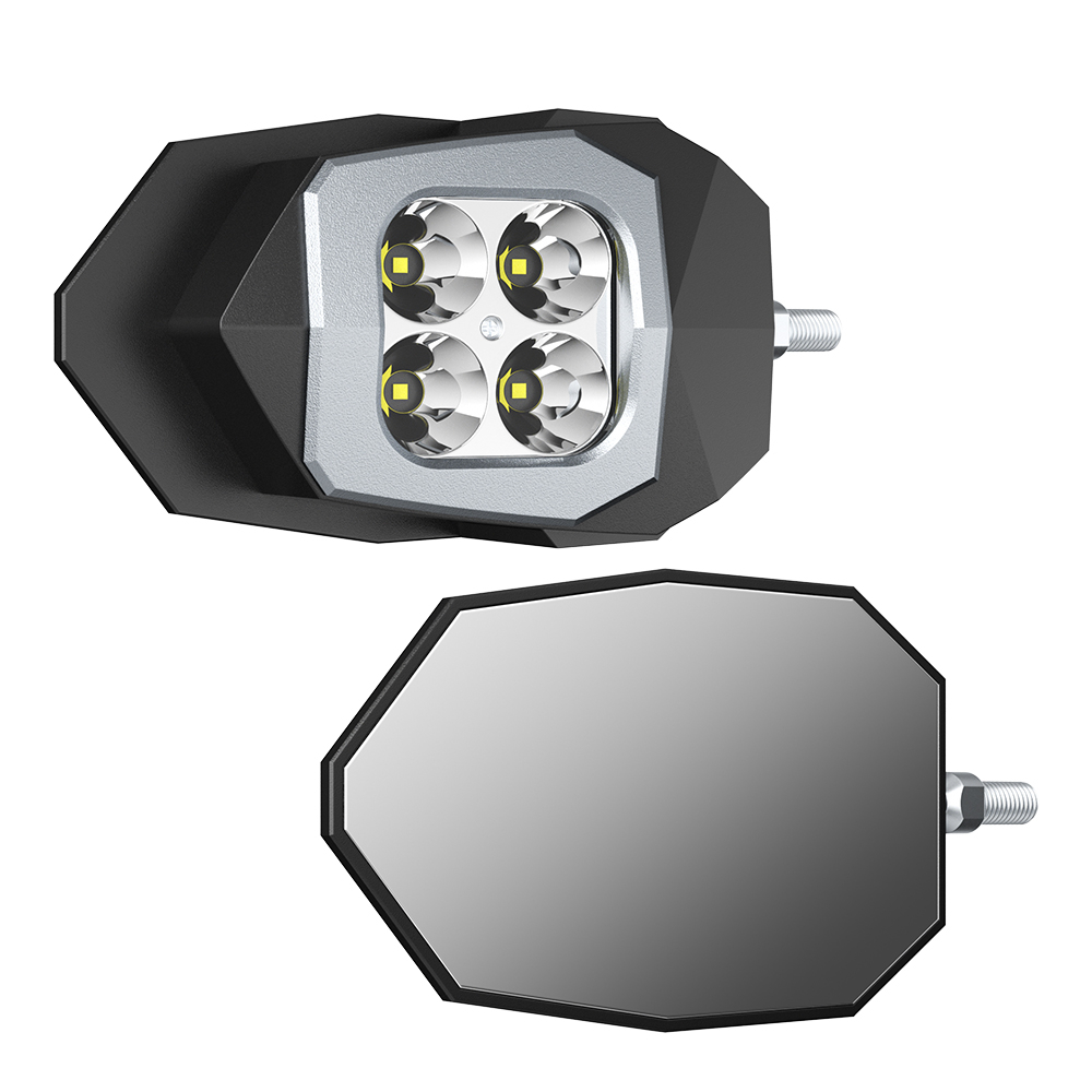 Зеркало заднего вида Aurora 2" дальнего белого света ALO-W-4.5-P4T3