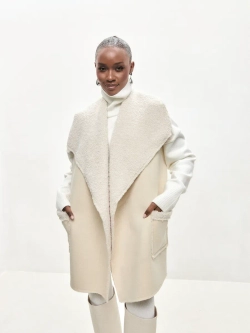 Жилет меховой барашек оверсайз oversize 