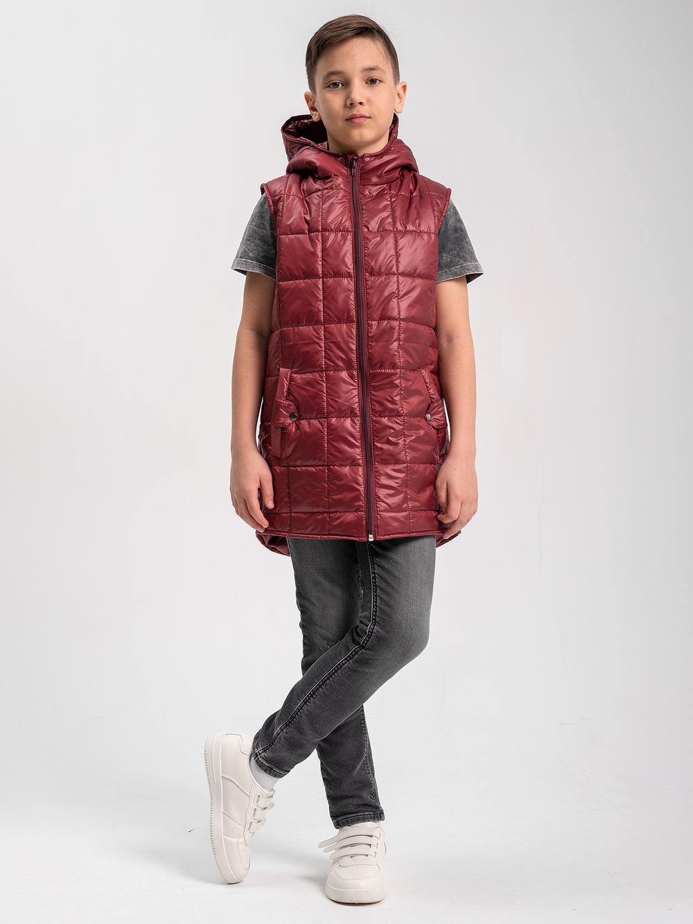 Жилет для мальчика "Хит" бордо