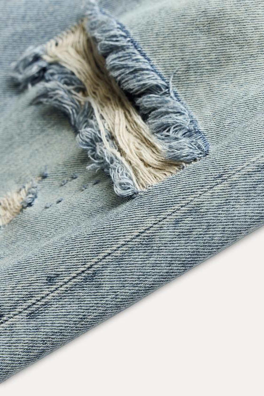 ZARA ДЖИНСЫ RELAXED СО СРЕДНЕЙ ПОСАДКОЙ — ZW COLLECTION, ГОЛУБОЙ