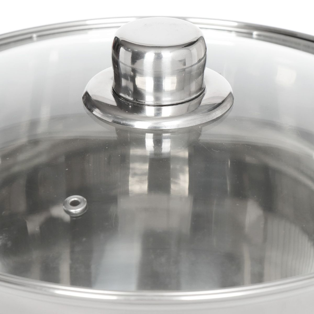 Кастрюля нерж, 13 л, с крыш, Daniks, ОБТ, SD-6HP-13, индукц