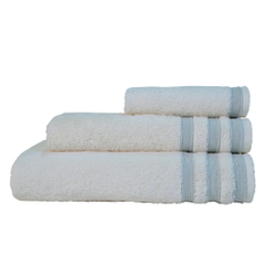 Полотенце 50х90 L'appartement Newport с голубыми полосками слоновой кости