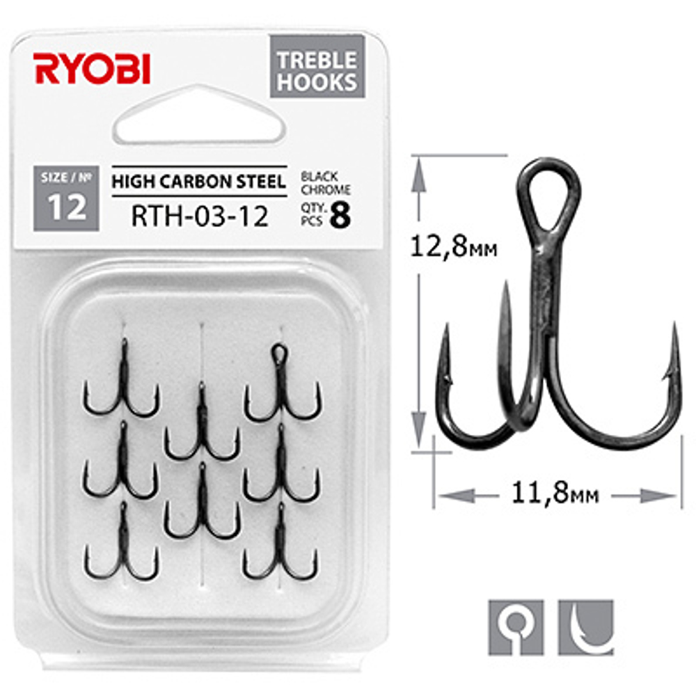Крючок тройник рыболовный RYOBI RTH-03