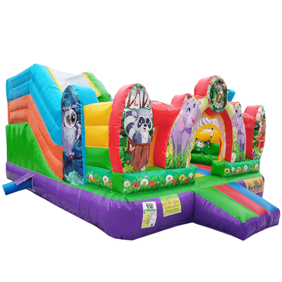 Коммерческий надувной батут "Царство зверей 3", 5x4x2.8 м