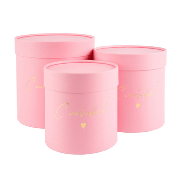 Коробка-цилиндр «С Любовью» в розовом цвете, матовый