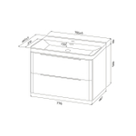 Тумба подвесная IDDIS Cloud X, 80 см, белый, CLX80W0i95