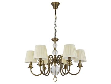 Подвесная люстра 6*E14 3106/C black brass без абажуров латунь CALIFORNIA Newport