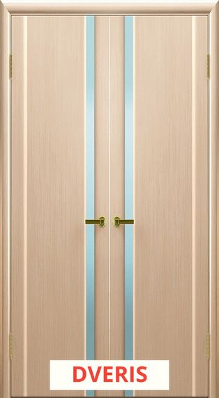 Межкомнатная распашная дверь Синай 1 ПО (Беленый Дуб/Белое)