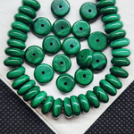 Малахит природный, бусина шайба, рондель 8мм, штучно