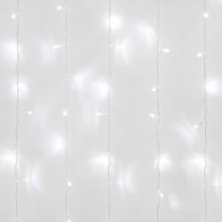 ULD-C6030-450-TTK WHITE IP44 Занавес светодиодный с эффектом мерцания. 6х3м. Соединяемый. 450 светодиодов. Белый свет. Провод прозрачный. TM Uniel