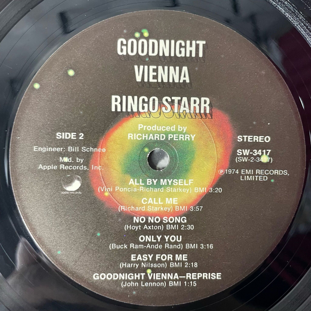 Винтажная виниловая пластинка LP Ringo Starr Goodnight Vienna (USA 1974)