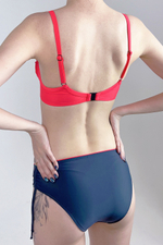 Купальник Laura new Graphite-Red-fluo