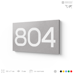 Номер на дверь 804, табличка на дверь для офиса, квартиры, кабинета, аудитории, склада, серая 120х70 мм, Айдентика Технолоджи
