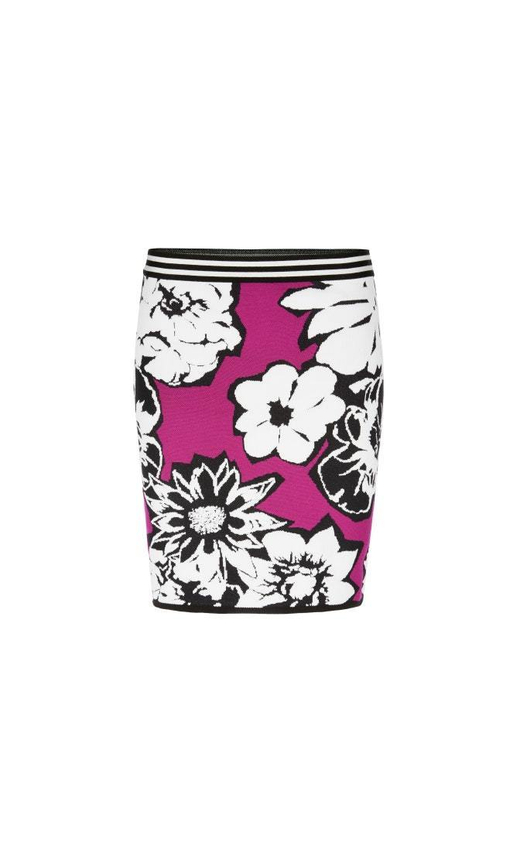 Юбка из жаккардового трикотажа с принтом