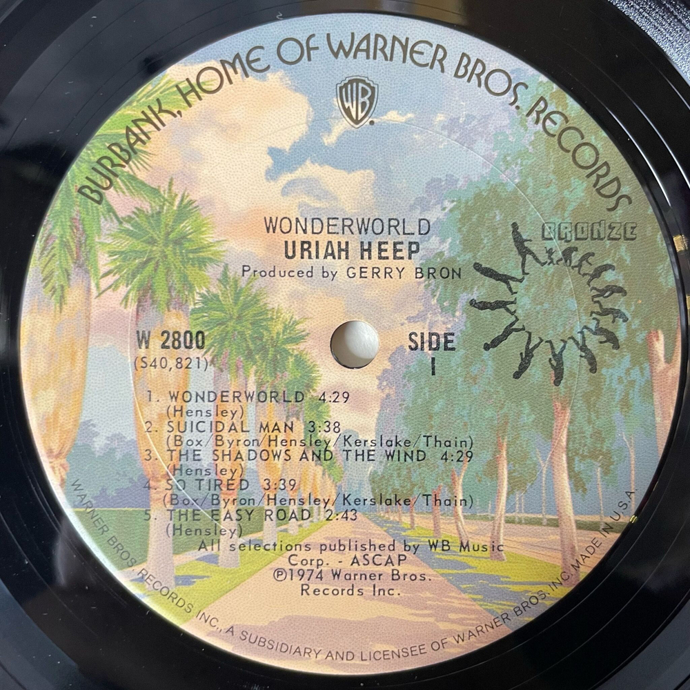 Винтажная виниловая пластинка LP Uriah Heep Wonderworld (USA 1974) Suicidal Man