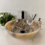 Каменная раковина из оникса Bowl Grey Medium TinLip BO-00964 (45*45*15)