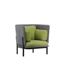 Stato Диван одноместный с низкой спинкой STA-01L Teddy 316/Teddy 35/Металл Черный 970*850*855