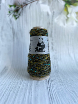 Пряжа фантазийная с шишибриками и люрексом мохер меринос