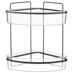 Полка для душа настенная двухъярусная угловая Bergenson Bjorn Siv черная