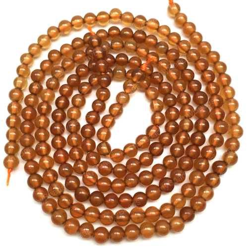Гранат Спессартин 4 мм, бусины - шарики (нить)