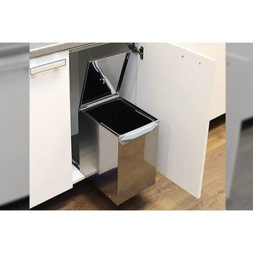 Ведро для мусора (17л) выдвижное, сталь нержавеющая