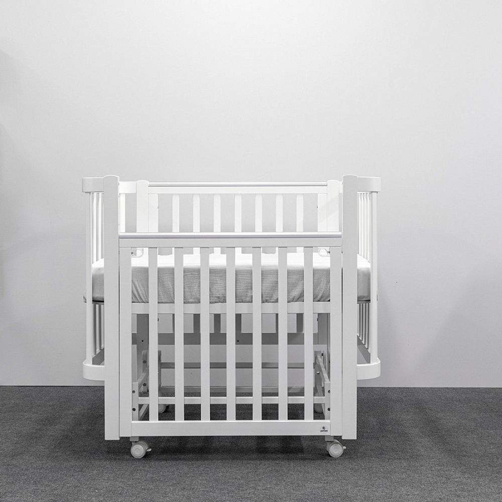 Кроватка детская Antemi Terra Light NEW с маятником НИК 17б белый