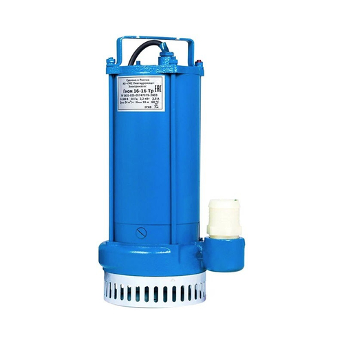 Насос погружной дренажный ГНОМ 10-10Тр 1,1кВт 3х380В без поплавкового выкл, кабель 10м 60C Ливгидромаш