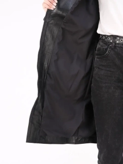 Плащ женский из натуральной  кожи