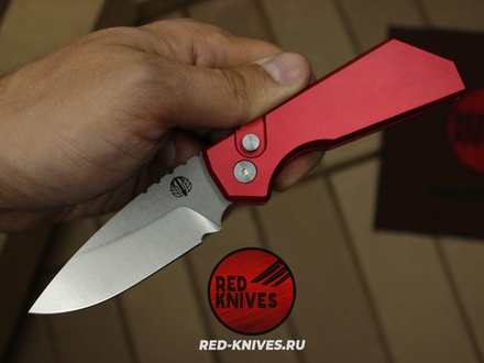 Нож Pro-Tech Strider PT Auto - красная рук, светлый клинок RK/Н118