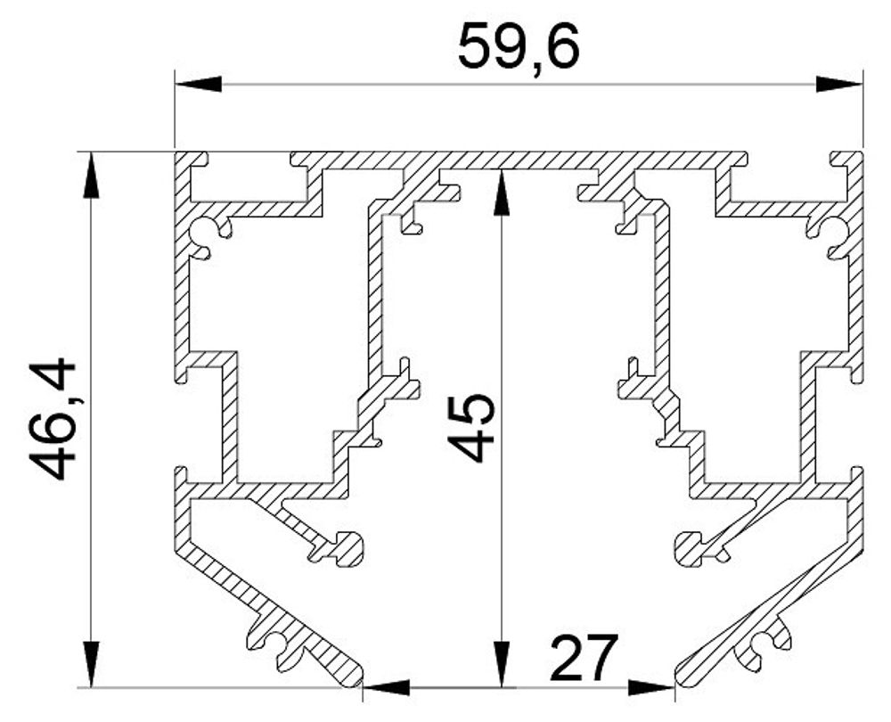 Трек встраиваемый Lightstar Uno 509427L