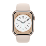 Умные часы Apple Watch Series 8 GPS, 41mm, Aluminium Case with Sport Band M/L, Starlight (Сияющая звезда)