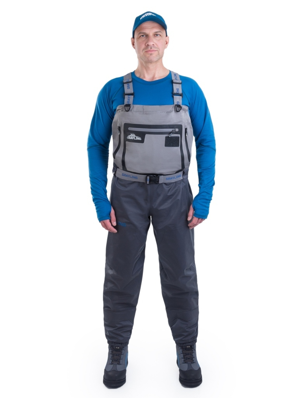 Вейдерсы для рыбалки Grayling "Таймень", Серый/Темно-серый