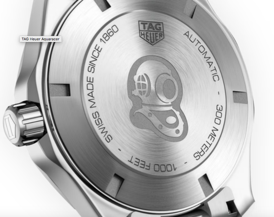 Tag Heuer WAY201T.BA0927 мужские механические часы AQUARACER задняя крышка