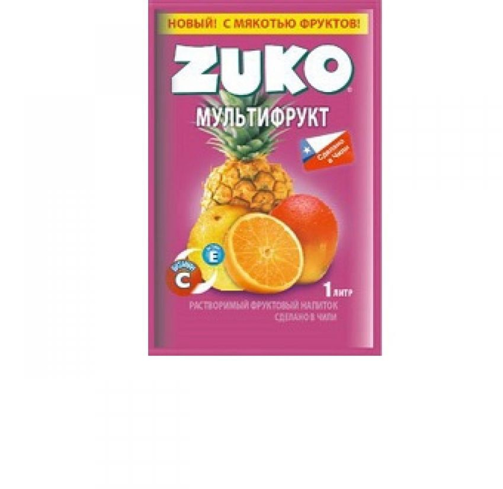 Растворимый напиток ЗУКО Мультифрукт 20г*12шт*8 блоков.