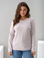 Лонгслив ЛНкл-081/бежевый-меланж