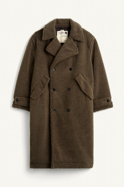 ZARA ТРЕНЧ СВОБОДНОГО КРОЯ, КАМЕННЫЙ МЕЛАНЖ