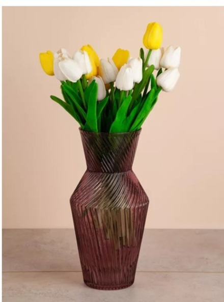 Ваза "Розалия" 29см, цв.бордовый