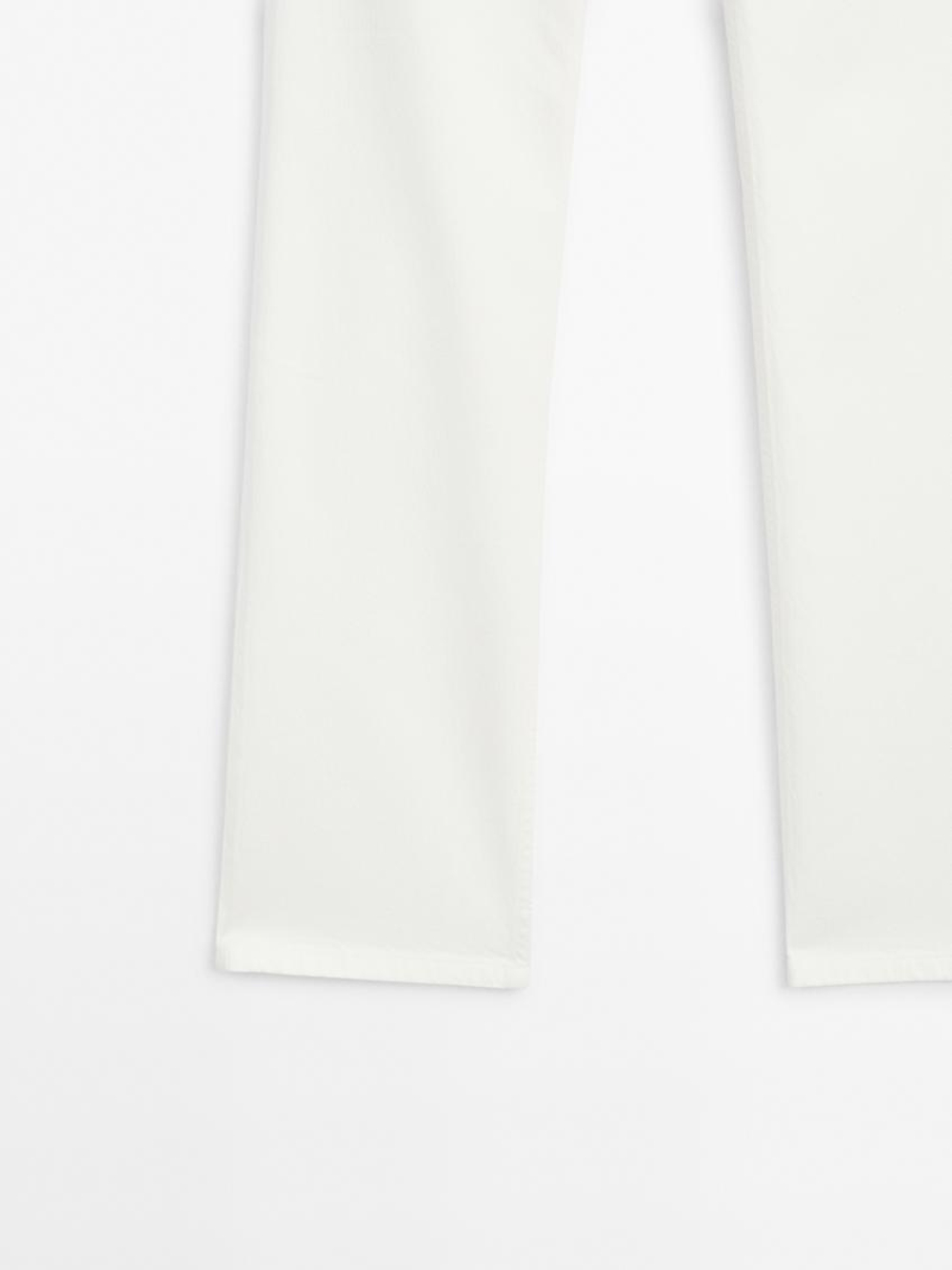 Massimo Dutti Джинсы прямого кроя с низкой посадкой, кремовый